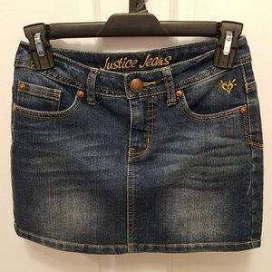 Justice Jeans Girls Size 10 Skirt