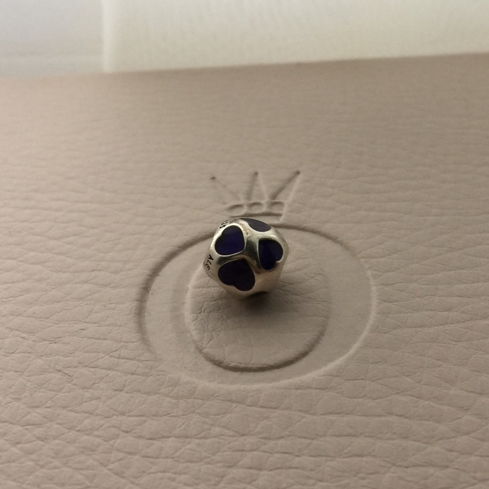 Pandora Purple Enamel Heart Charm