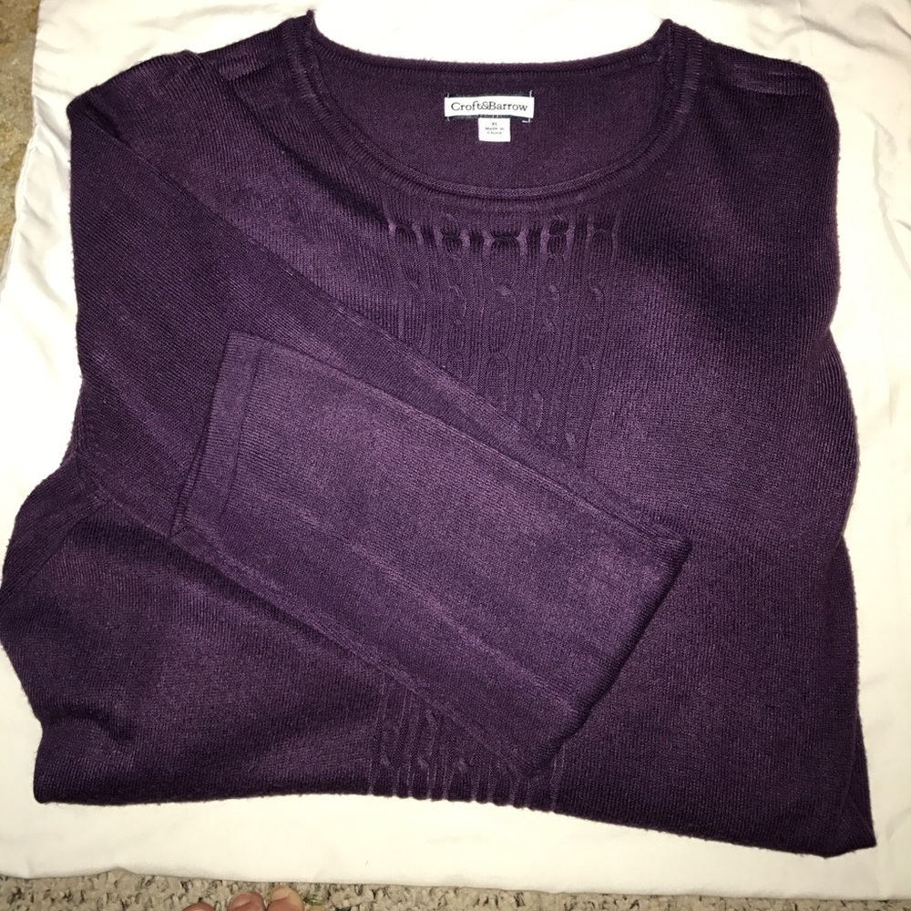 Croft&Barrow Ladies XL Sweater Plum