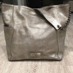 Silver Metallic Donald J. Pliner Shoulder Bag