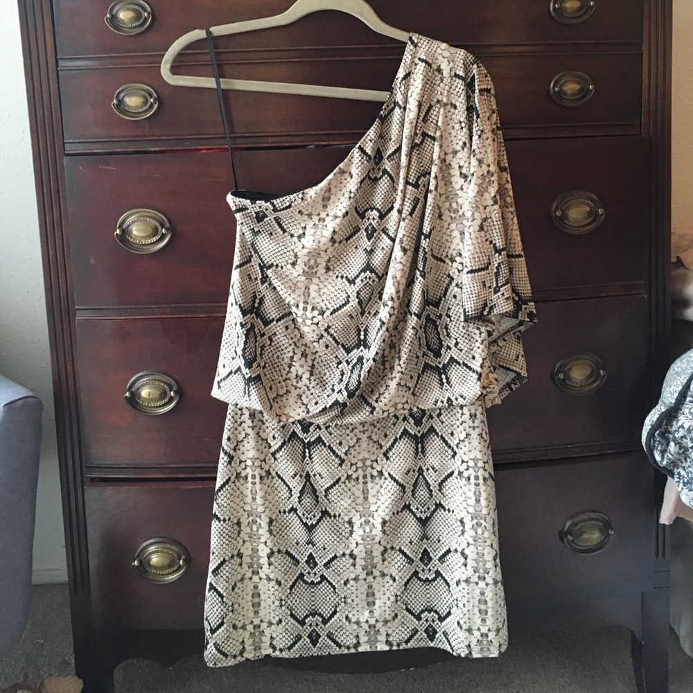 Jessica Simpson Snakeskin Cocktail Dress, S