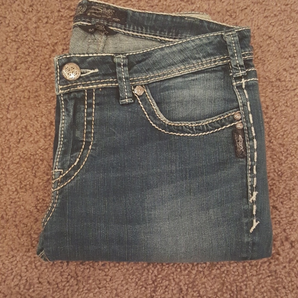 Silver Boot Cut Jeans