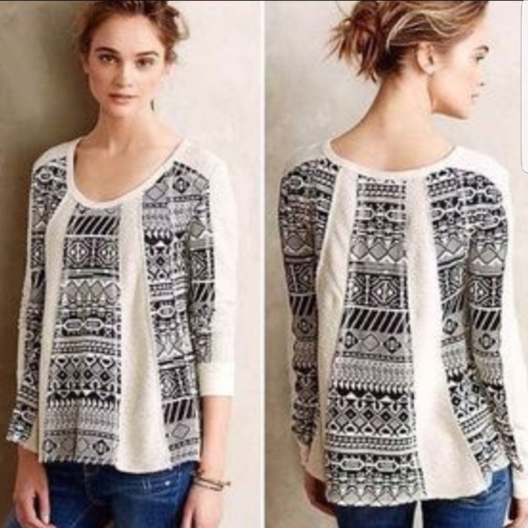 Anthropologie Tops - FINAL SALE***Anthropologie Lilka Print Pullover