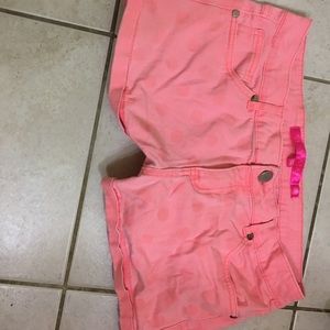 Pink, polka dot shorts