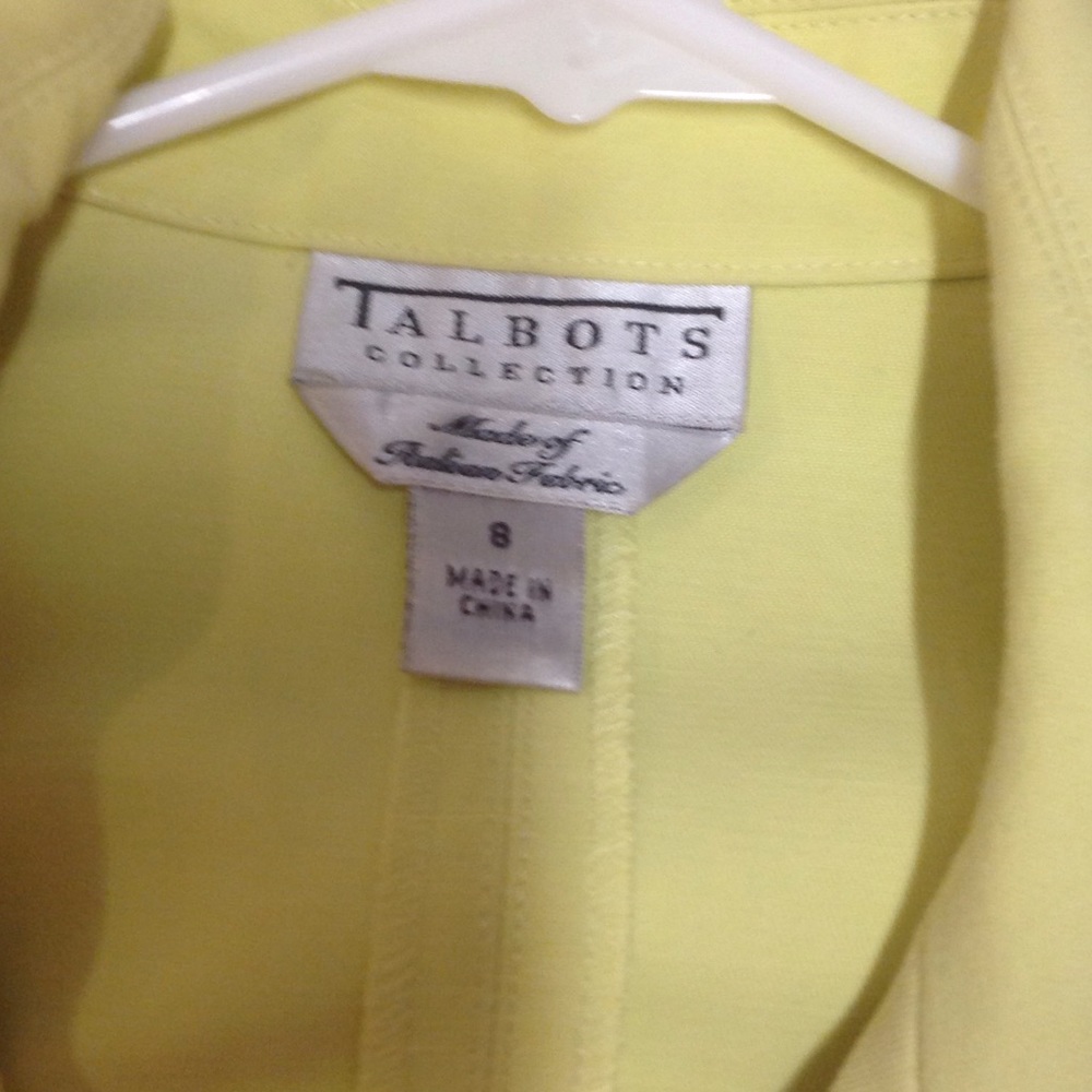 Talbots Size 8 Collection Lime Color Jacket - image 3