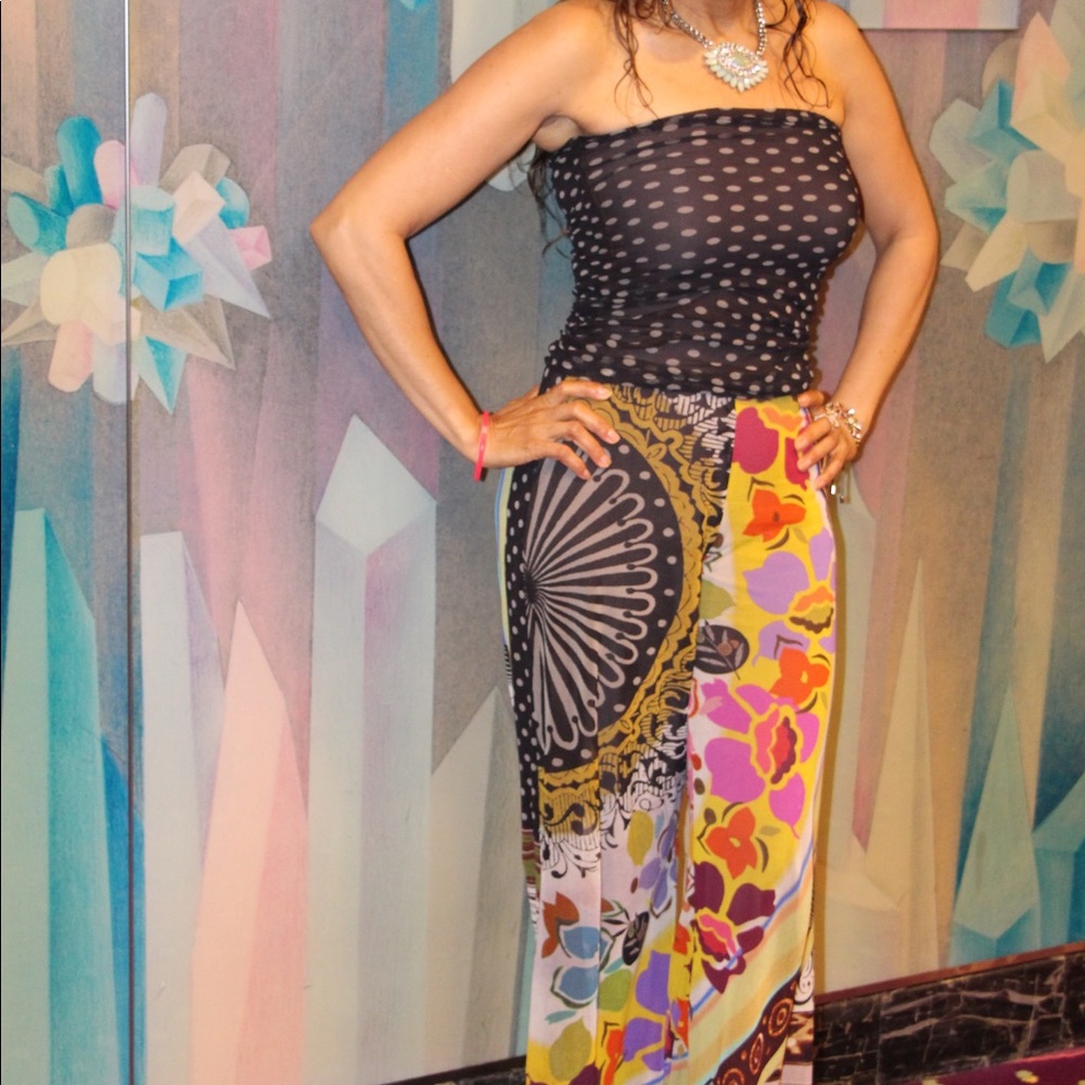 Fuzzi Tulle Strapless Jumpsuit