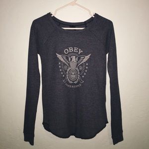 OBEY dark blue long sleeve. NEVER WORN!!