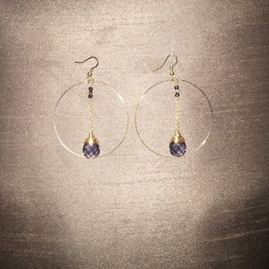 Handmade Gold Hoop Earrings! One of a kind!