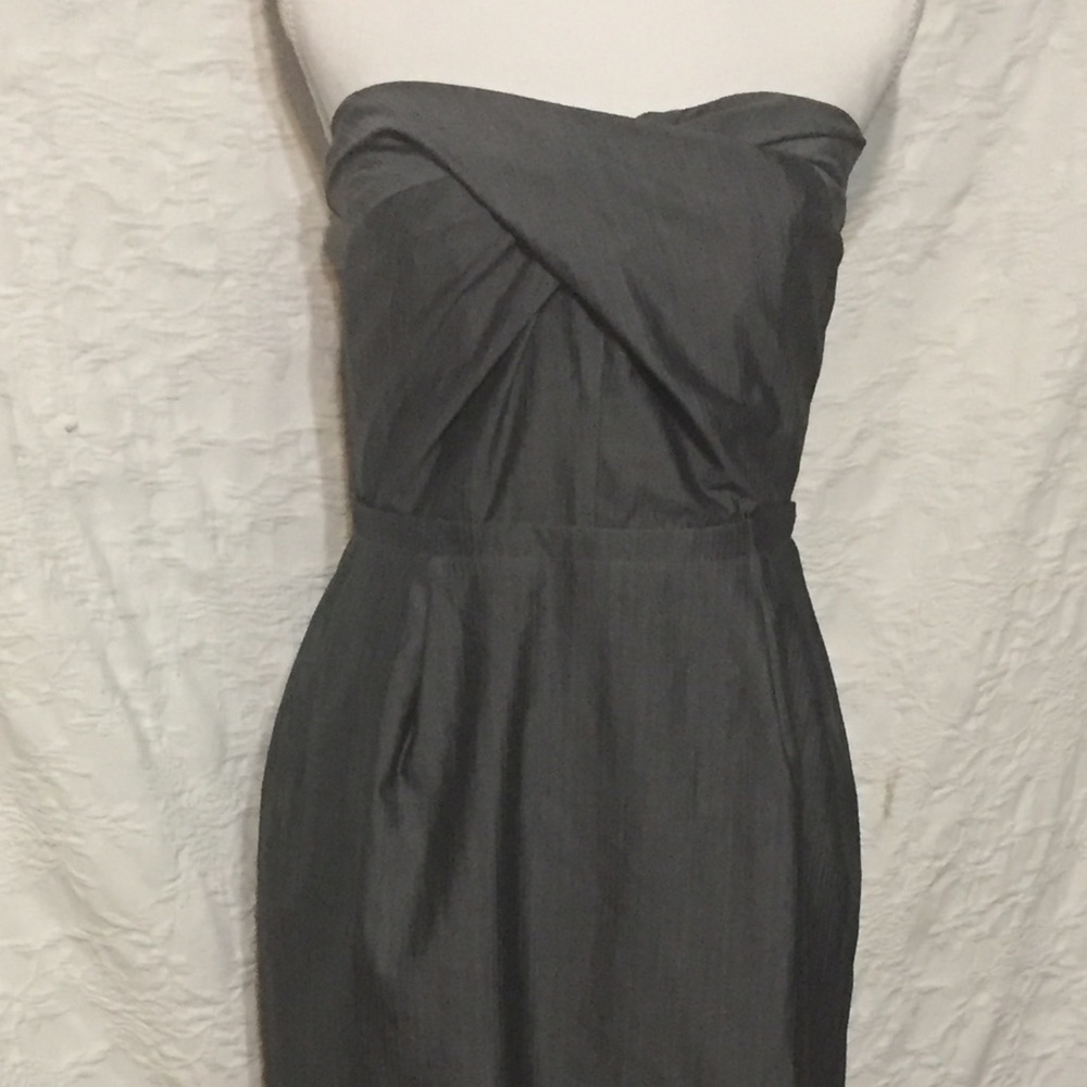 Banana Republic Grey Strapless Dress Sz 10