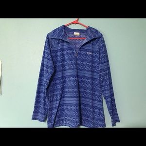 Columbia 1/4 zip with pattern