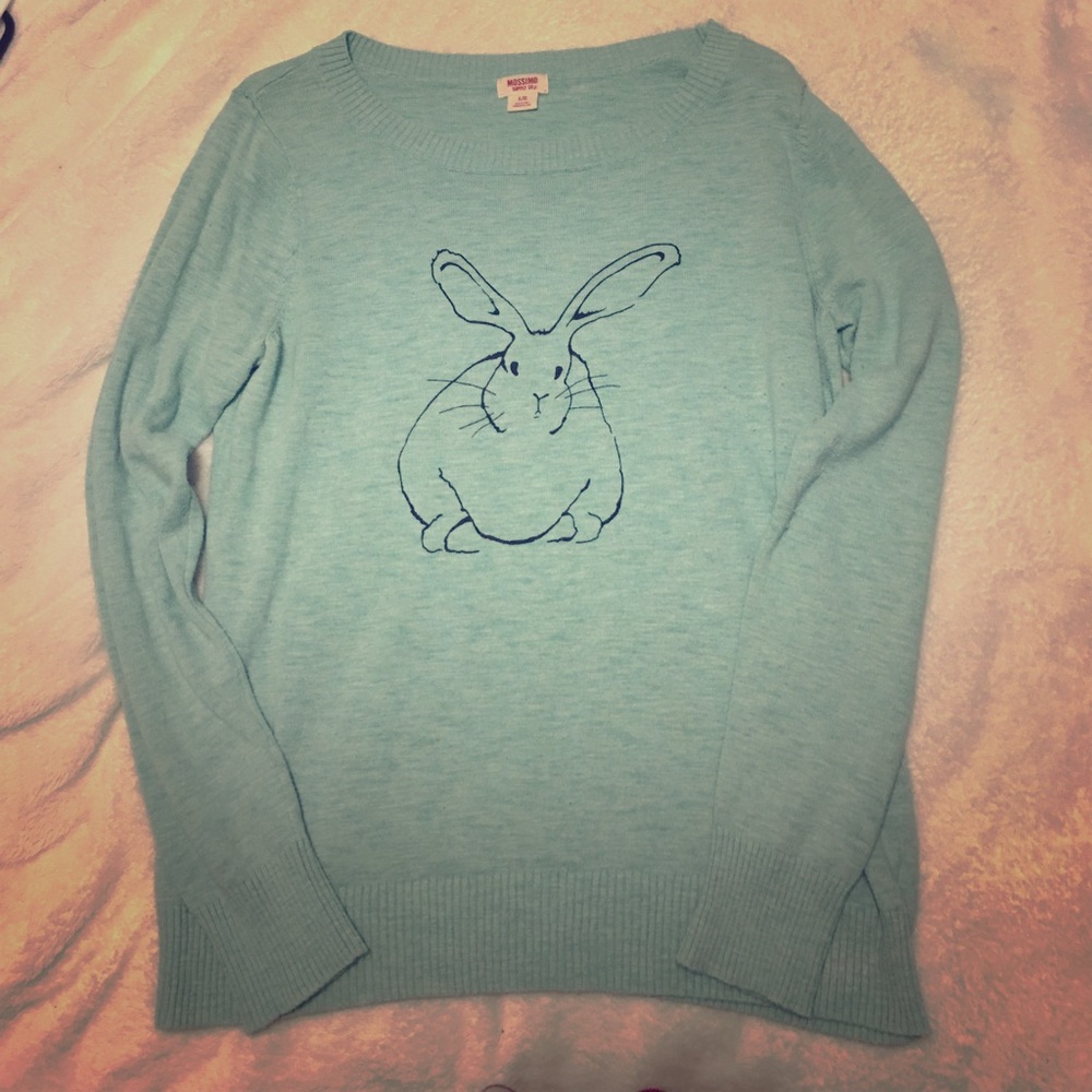 Blue bunny sweater
