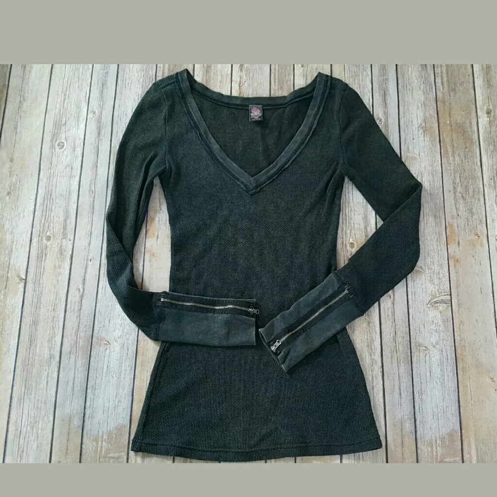 RARE! Free People Zipper Cuff Thermal Medium
