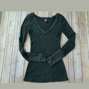 RARE! Free People Zipper Cuff Thermal Medium