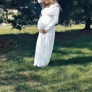 White maternity dress