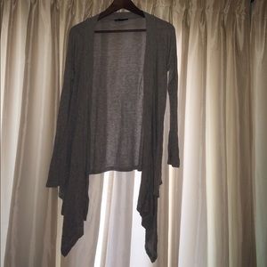 Grey open cardigan