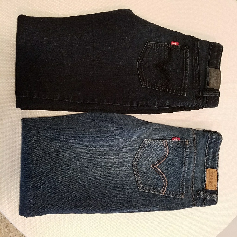 Levi's Girls Denim Leggings 2 Pairs Sz 14