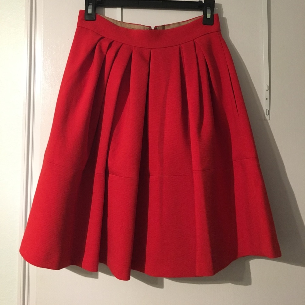 Banana Republic red knee length skirt