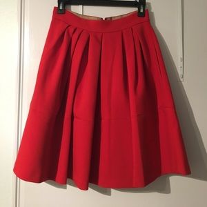 Banana Republic red knee length skirt