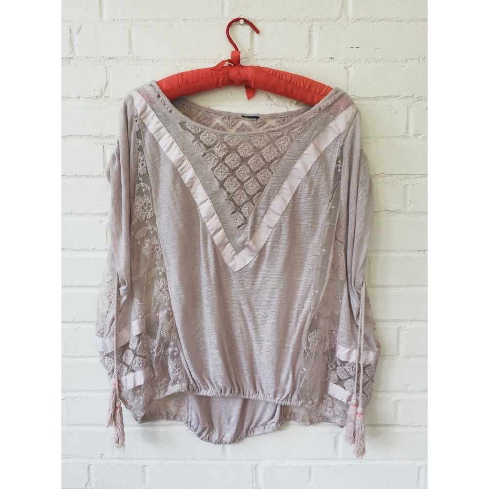 Draped Oversized Top with Tassels