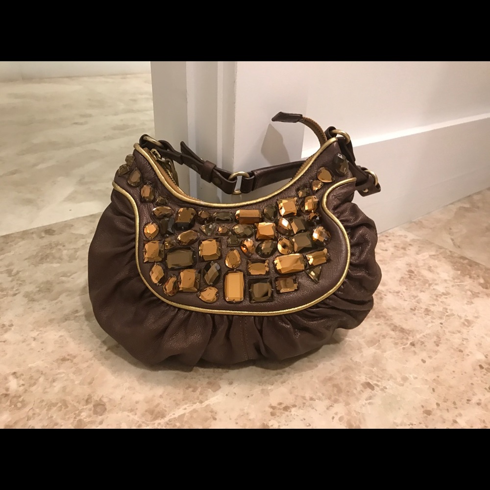 Cole Haan Brown Purse with Stones