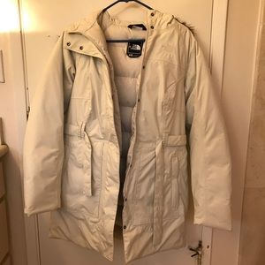 White North Face winter coat