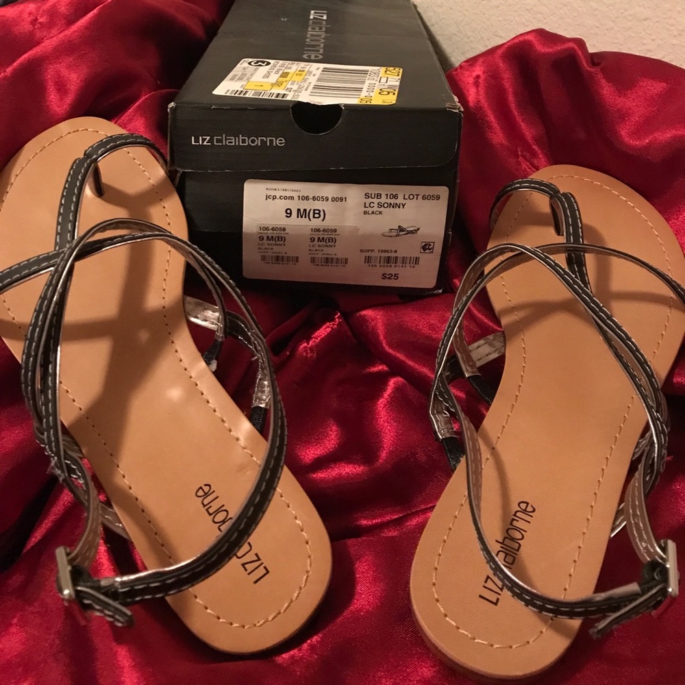 Liz Claiborne Black Sandals