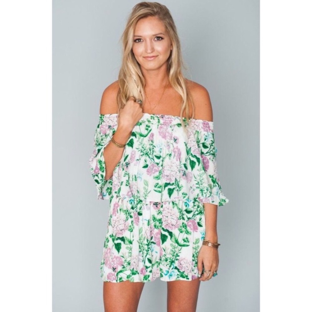 Show Me Your Mumu Casita Mini Dress Poppies &Cream