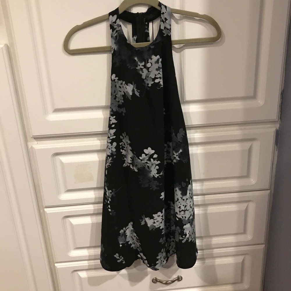 Floral black dress