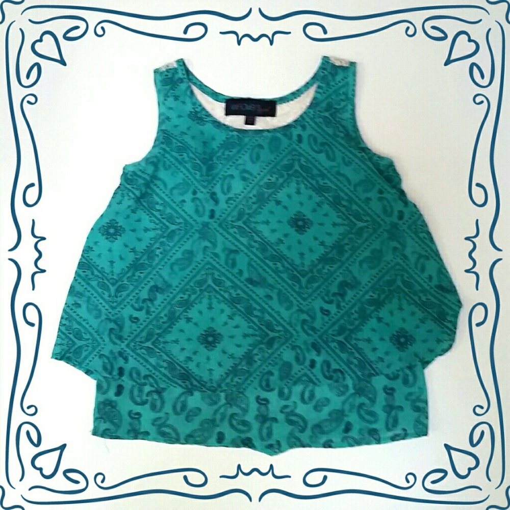 Layered paisley tank