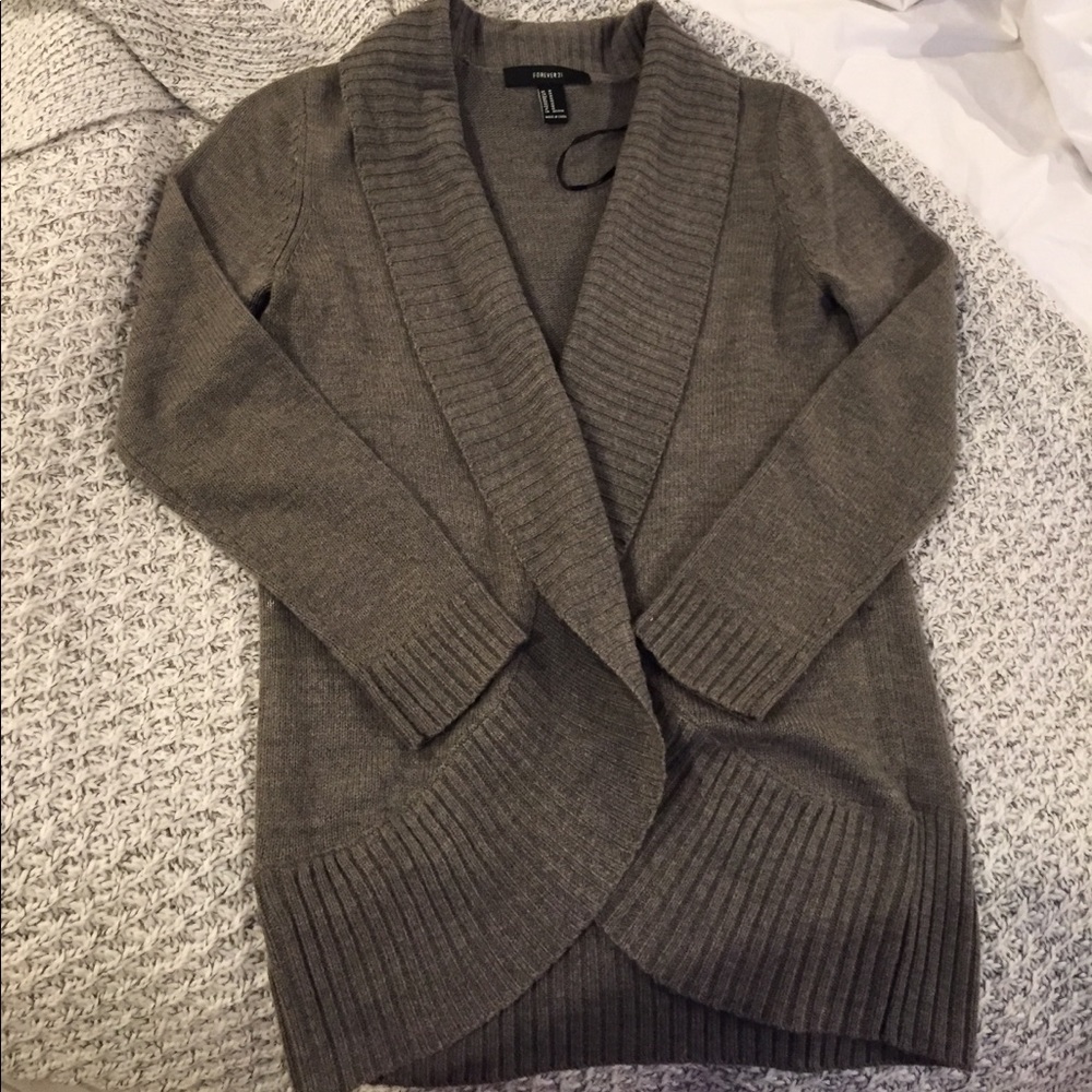 Grey forever 21 cardigan