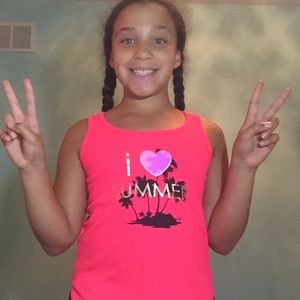 A pink tank top from Justice