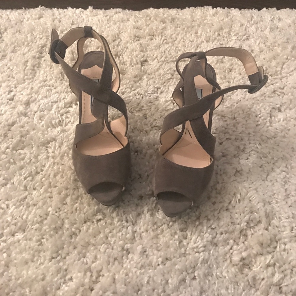 Gray Prada heels!! Never been worn