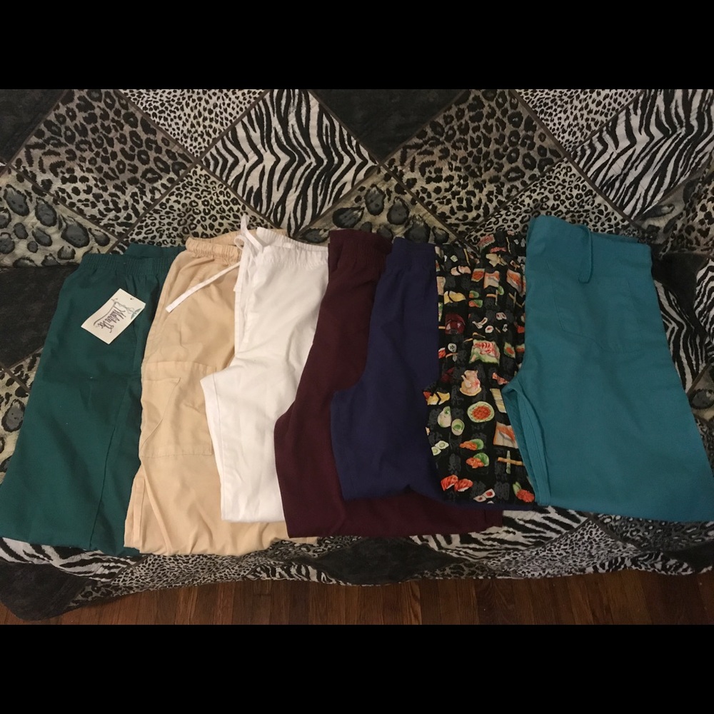 Medium scrub pants various colors