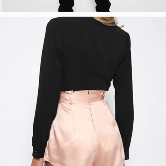 Black and Pink Silk Romper - Picture 3 of 3