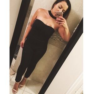 Black Strapless Jumpsuit