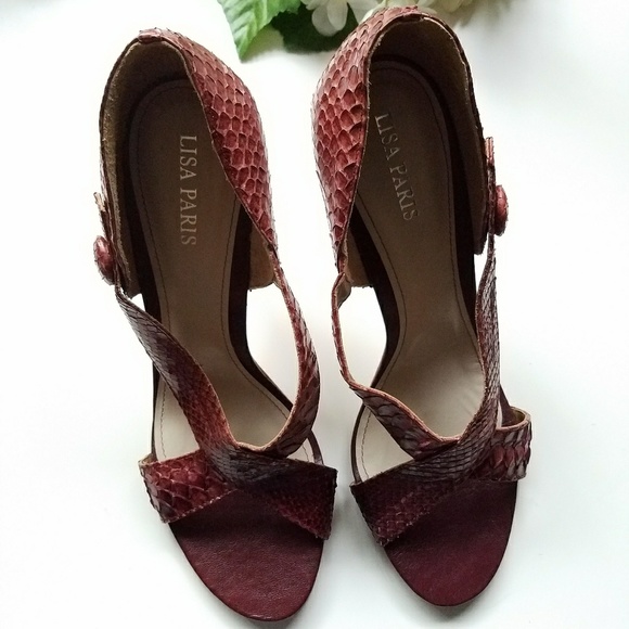 Red Snake skin heels - Picture 1 of 8