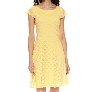 NWOT yellow lace / eyelet Ronni Nicole dress
