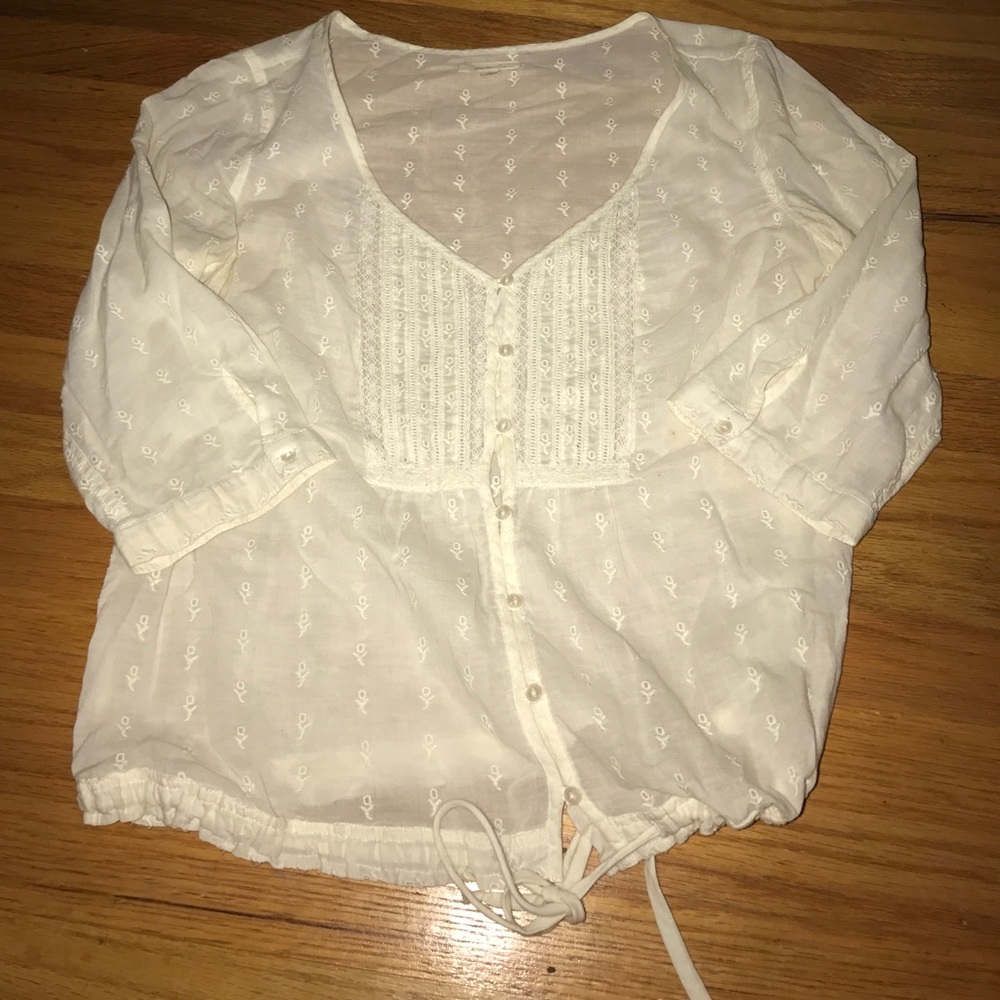 Aerie Embroidered Blouse- Country Chic