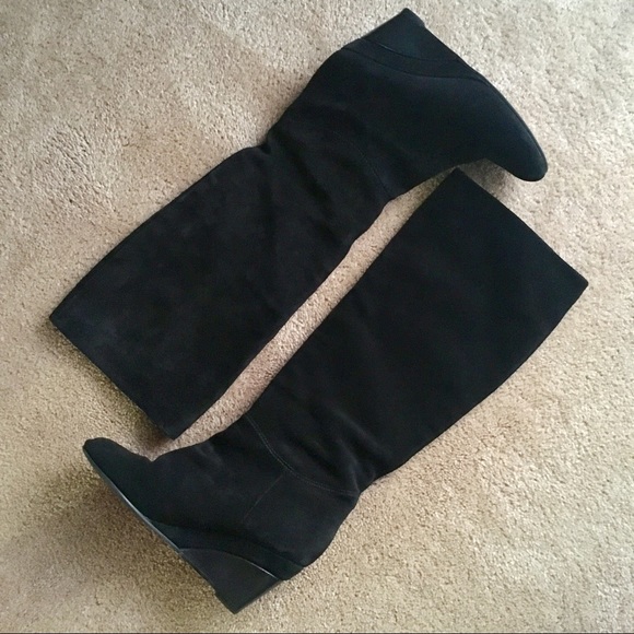 📍📍SOLD📍📍 Michael Kors Suede Platform Boots 6.5 - Picture 1 of 5