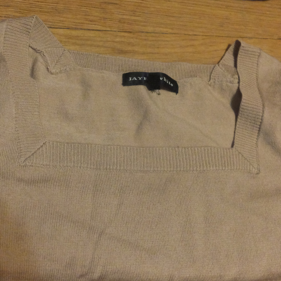 Tan Short Sleeve Knit Top - Picture 5 of 7