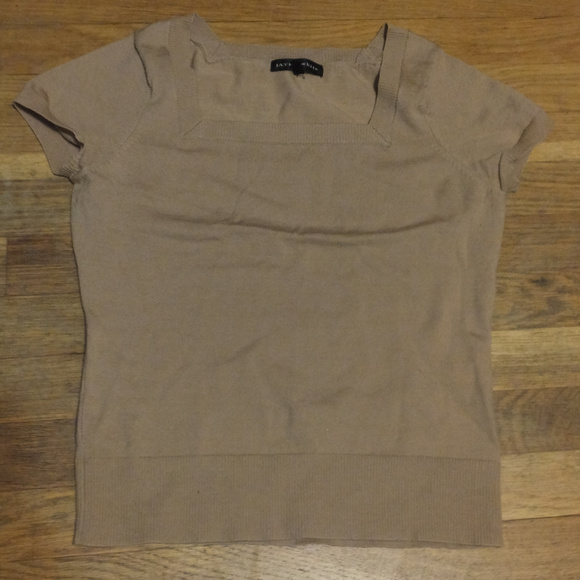 Tan Short Sleeve Knit Top - Picture 3 of 7