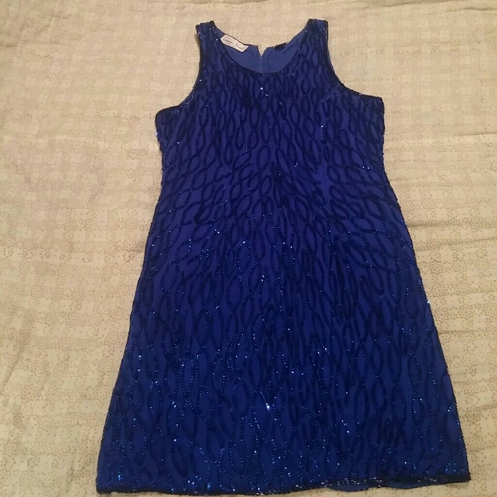Laurence Kazar Blue sequin Dress