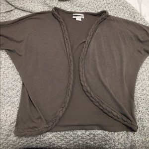 Grey cardigan short sleeve