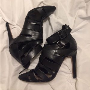 Black gladiator heels