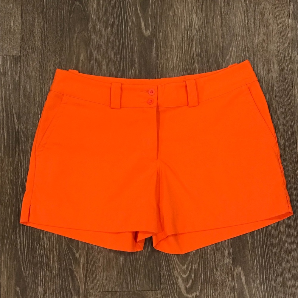 Nike Dri-Fit orange golf shorts