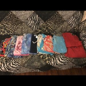 Xs scrub tops, various colors.