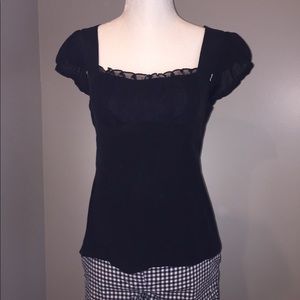 Nanette Lepore black fitted shirt