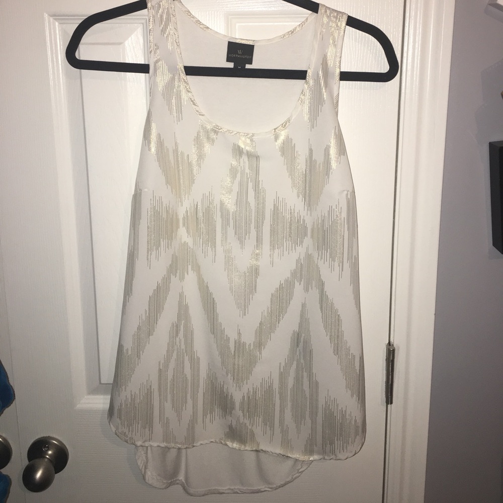 White and gold top