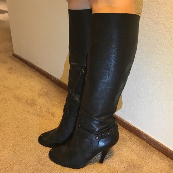 Aldo Genuine Leather High Heel Boots - Picture 1 of 8