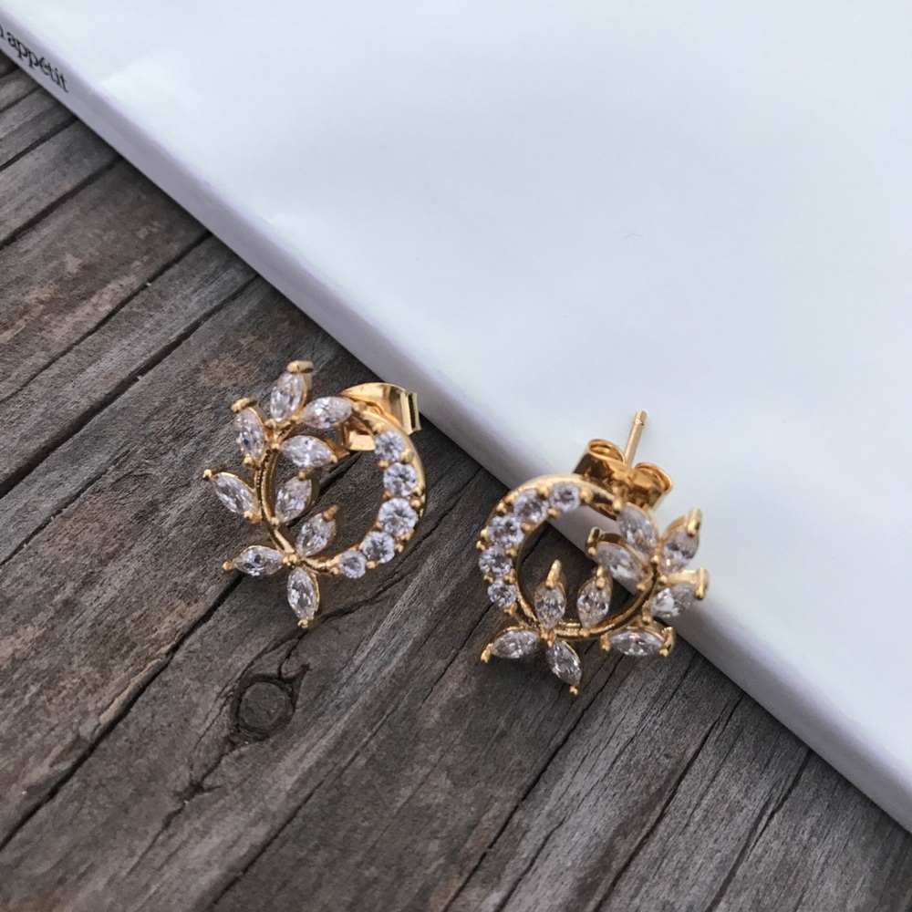Gold CZ Earrings